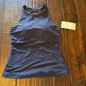 Athleta Navy Blue High-Neck Bikini Top
